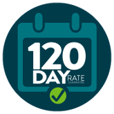 120-day rate guarantee